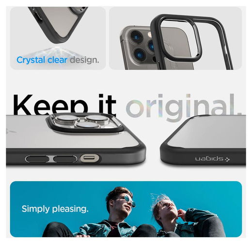 Spigen Ultra Hybrid Apple iPhone 14 Pro Hoesje Back Cover Mat Zwart afbeelding 7