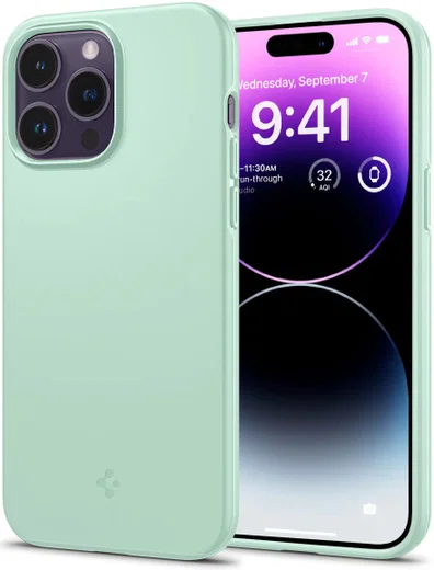 Spigen Thin Fit Apple iPhone 14 Pro Hoesje Back Cover Mint Groen afbeelding 1