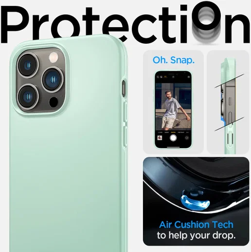 Spigen Thin Fit Apple iPhone 14 Pro Hoesje Back Cover Mint Groen afbeelding 4