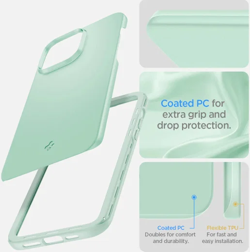 Spigen Thin Fit Apple iPhone 14 Pro Hoesje Back Cover Mint Groen afbeelding 8