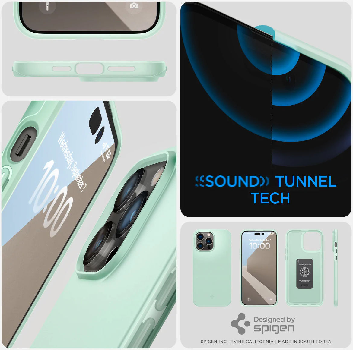 Spigen Thin Fit Apple iPhone 14 Pro Hoesje Back Cover Mint Groen afbeelding 9
