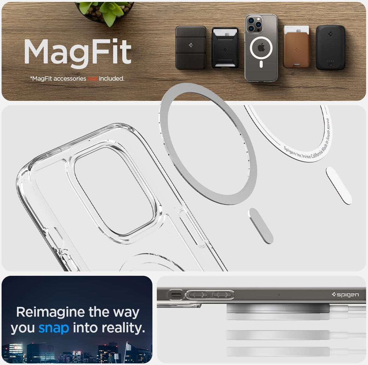 Spigen Ultra Hybrid MagSafe Apple iPhone 14 Pro Hoesje Wit afbeelding 5