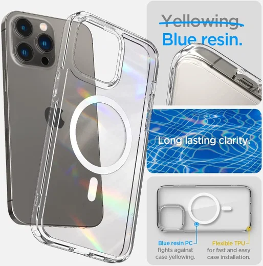 Spigen Ultra Hybrid MagSafe Apple iPhone 14 Pro Hoesje Wit afbeelding 4