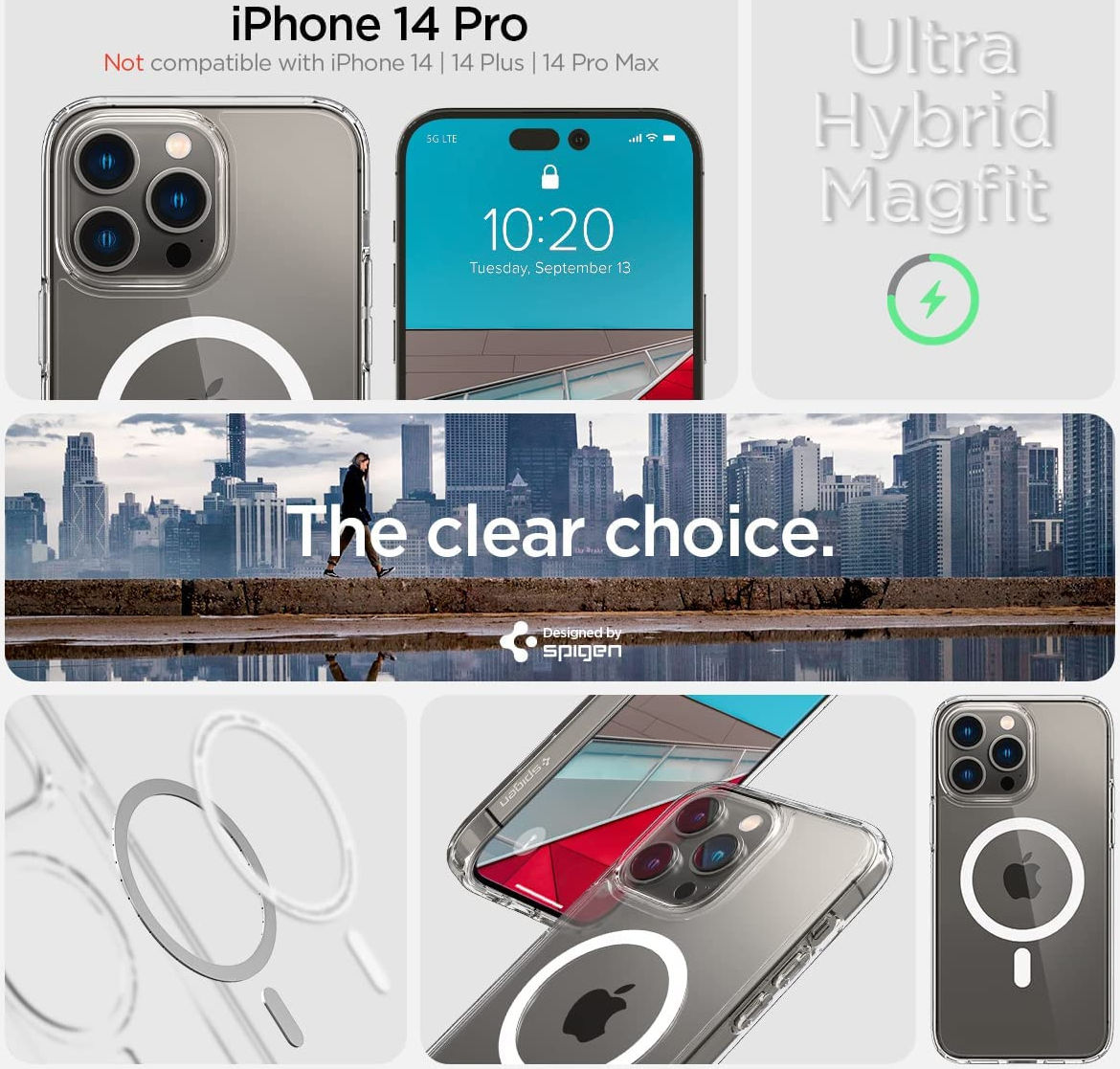 Spigen Ultra Hybrid MagSafe Apple iPhone 14 Pro Hoesje Wit afbeelding 7