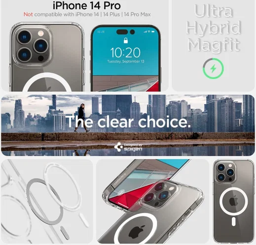 Spigen Ultra Hybrid MagSafe Apple iPhone 14 Pro Hoesje Wit afbeelding 7