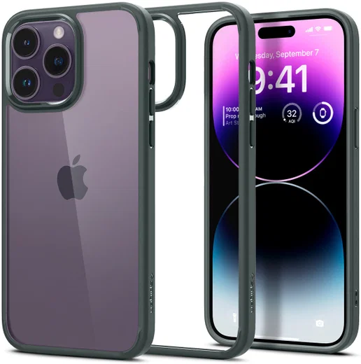 Spigen Ultra Hybrid Apple iPhone 14 Pro Max Hoesje Groen afbeelding 6