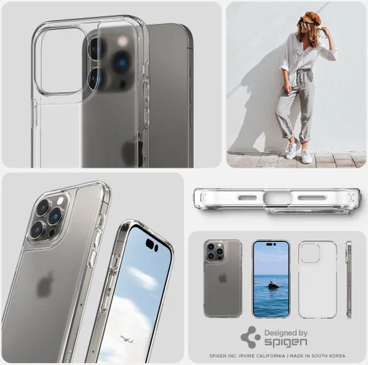 Spigen Quartz Hybrid Apple iPhone 14 Pro Max Hoesje Matte Transparant afbeelding 14
