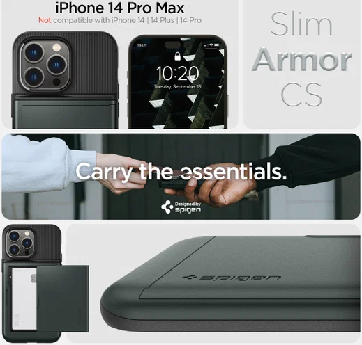 Spigen Slim Armor CS Apple iPhone 14 Pro Max Hoesje Groen afbeelding 13
