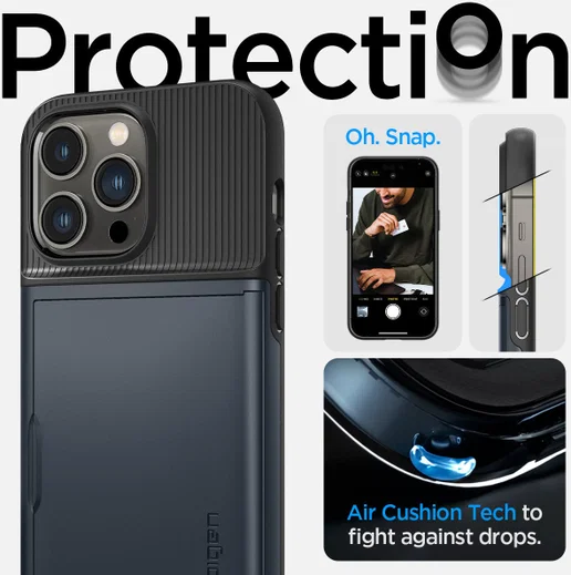 Spigen Slim Armor CS Apple iPhone 14 Pro Max Hoesje Metal Slate afbeelding 16