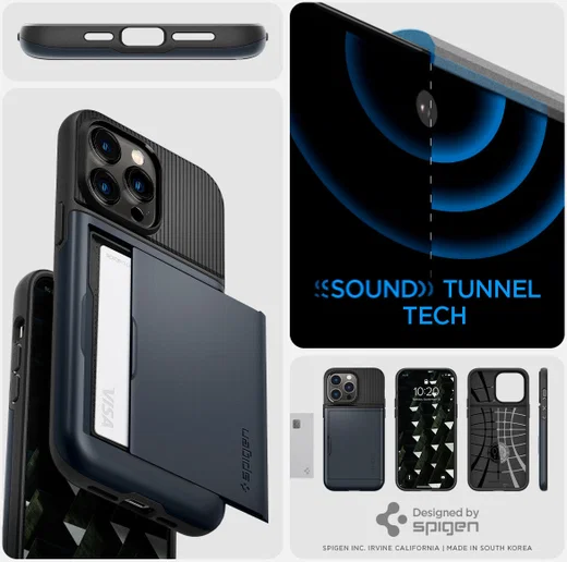 Spigen Slim Armor CS Apple iPhone 14 Pro Max Hoesje Metal Slate afbeelding 18