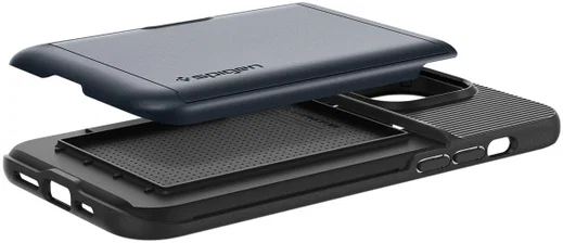 Spigen Slim Armor CS Apple iPhone 14 Pro Max Hoesje Metal Slate afbeelding 8