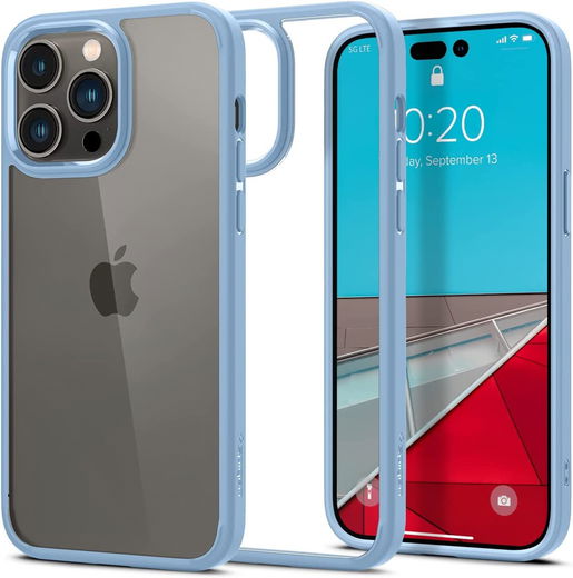 Spigen Ultra Hybrid Apple iPhone 14 Pro Hoesje Back Cover Blauw afbeelding 2