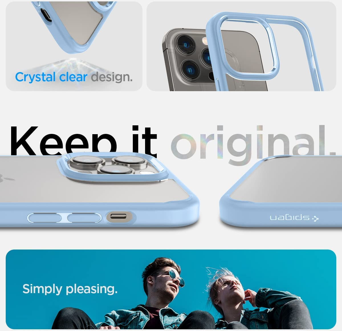 Spigen Ultra Hybrid Apple iPhone 14 Pro Hoesje Back Cover Blauw afbeelding 6