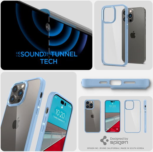 Spigen Ultra Hybrid Apple iPhone 14 Pro Hoesje Back Cover Blauw afbeelding 8