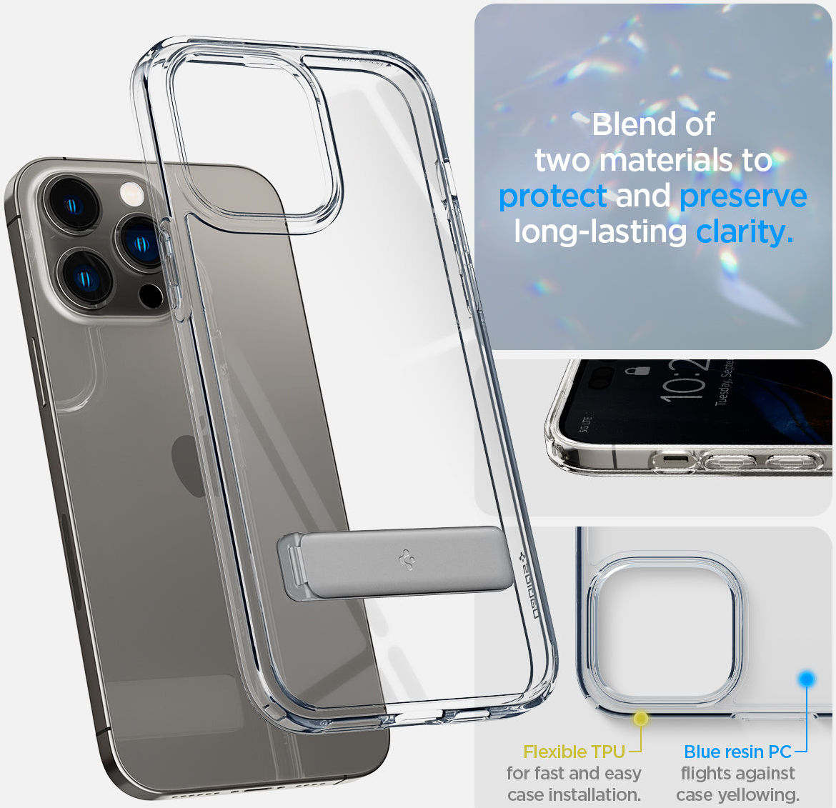 Spigen Ultra Hybrid S iPhone 14 Pro Hoesje Back Cover Transparant afbeelding 12