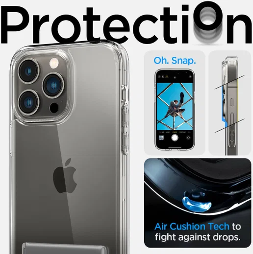 Spigen Ultra Hybrid S iPhone 14 Pro Hoesje Back Cover Transparant afbeelding 13