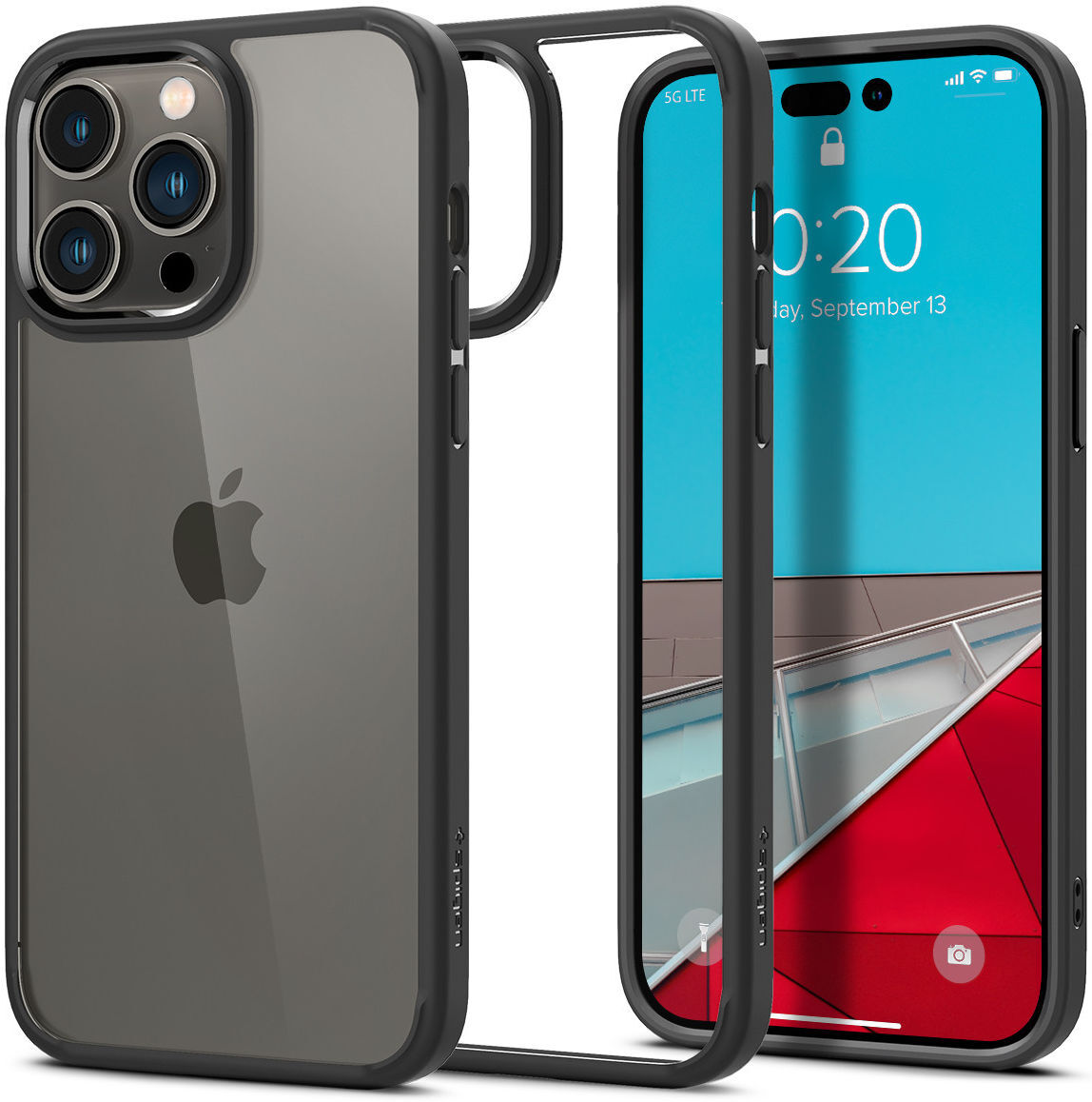 Spigen Crystal Hybrid Apple iPhone 14 Pro Max Hoesje Zwart afbeelding 2