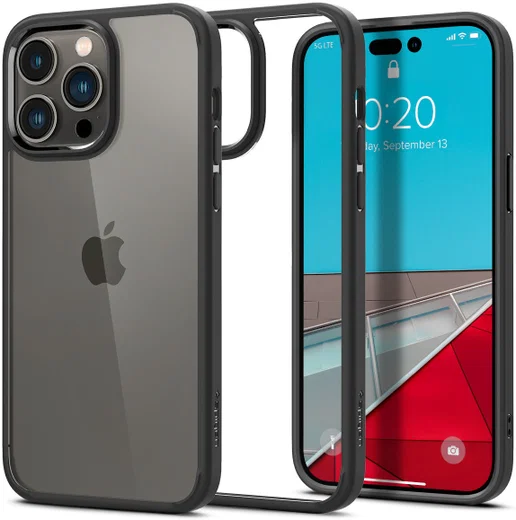 Spigen Crystal Hybrid Apple iPhone 14 Pro Max Hoesje Zwart afbeelding 2