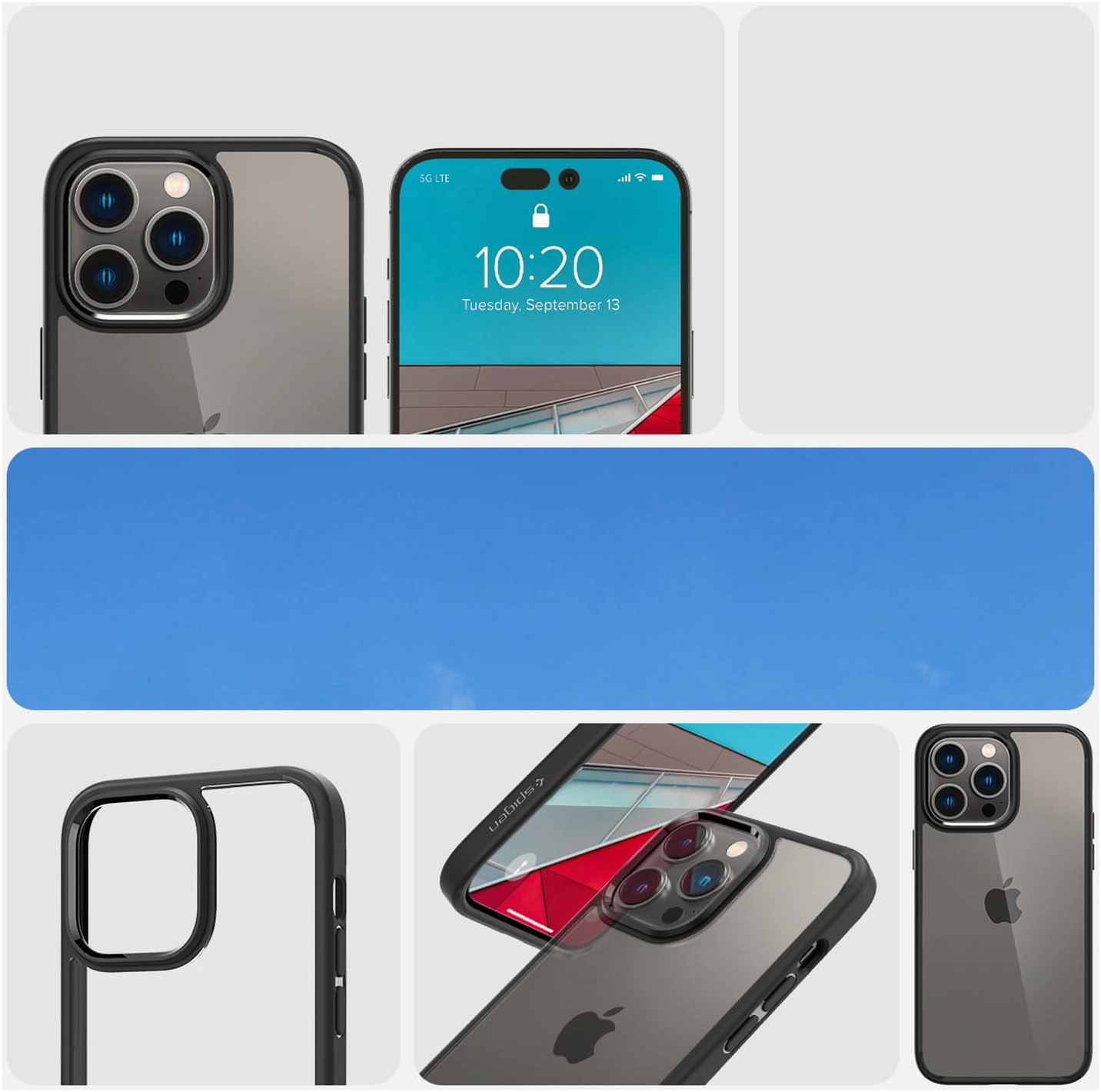 Spigen Crystal Hybrid Apple iPhone 14 Pro Max Hoesje Zwart afbeelding 3