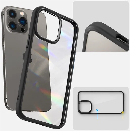 Spigen Crystal Hybrid Apple iPhone 14 Pro Max Hoesje Zwart afbeelding 4