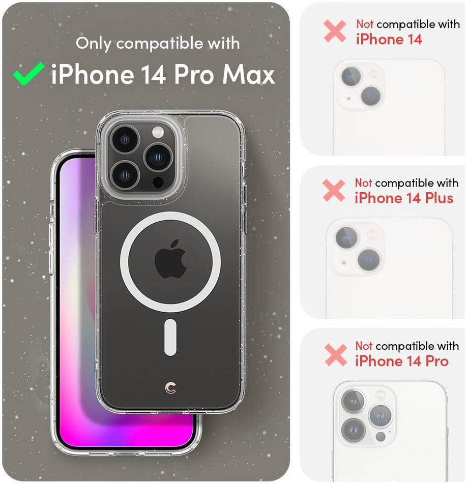 Spigen Cyrill Shine MagSafe Apple iPhone 14 Pro Max Hoesje Glitter afbeelding 7