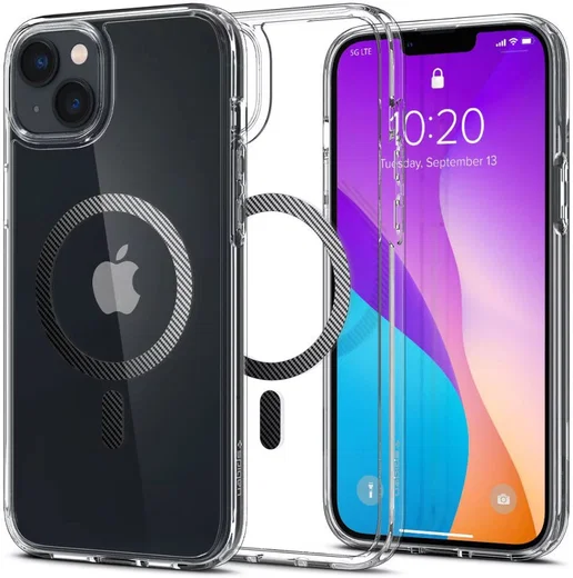 Spigen Ultra Hybrid MagSafe Apple iPhone 14 Hoesje Carbon Fiber afbeelding 1