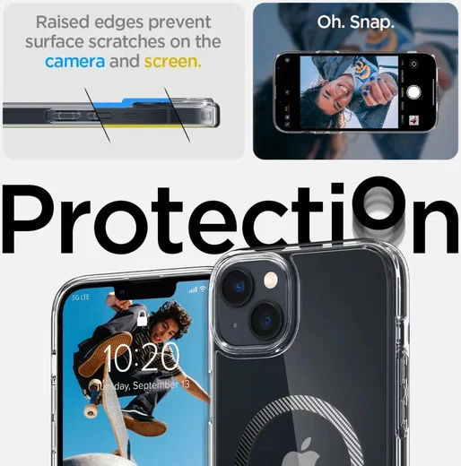 Spigen Ultra Hybrid MagSafe Apple iPhone 14 Hoesje Carbon Fiber afbeelding 5