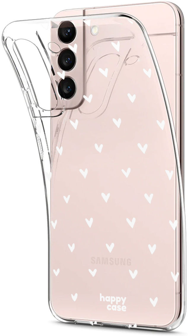 HappyCase Samsung Galaxy S22 Plus Hoesje TPU Hartjes Print afbeelding 2