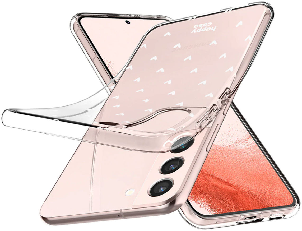 HappyCase Samsung Galaxy S22 Plus Hoesje TPU Hartjes Print afbeelding 4
