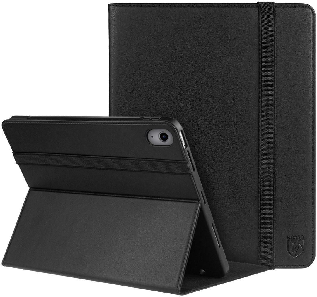 Rosso Element iPad Air 10.9 (2022/2020) Hoes Book Case Zwart afbeelding 1