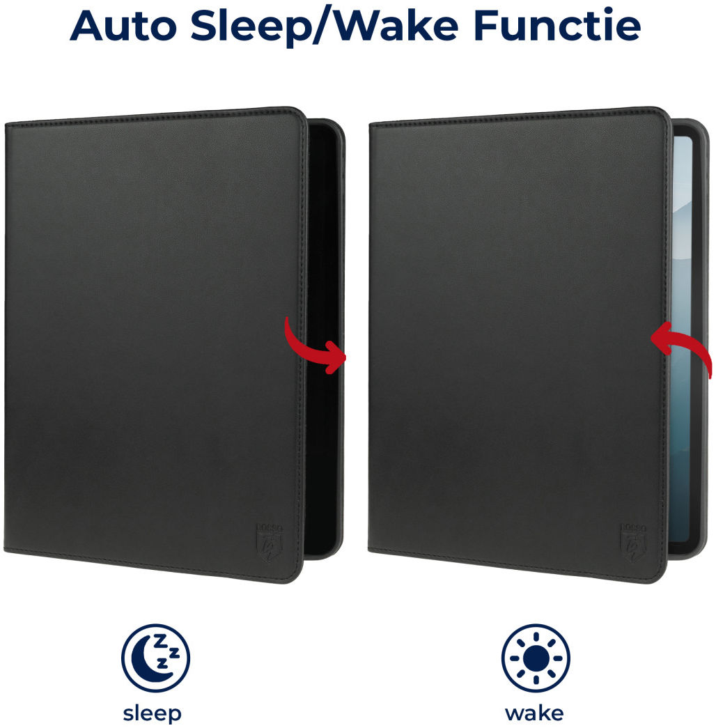 Rosso Element iPad Pro 11 (2018/2020/2021/2022) Hoes Book Case Zwart afbeelding 2