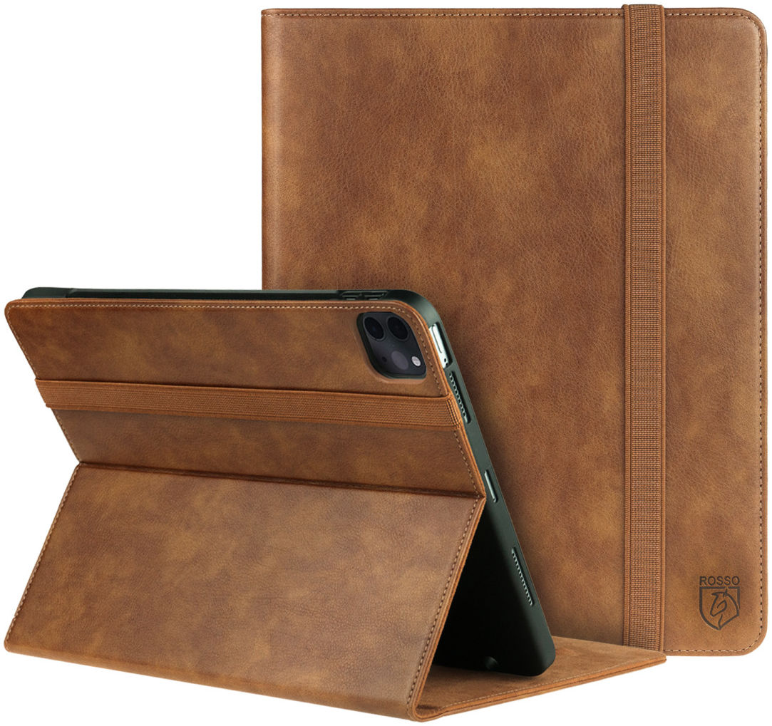 Rosso Element iPad Pro 12.9 (2022/2021/2020/2018) Hoes Book Case Bruin afbeelding 1