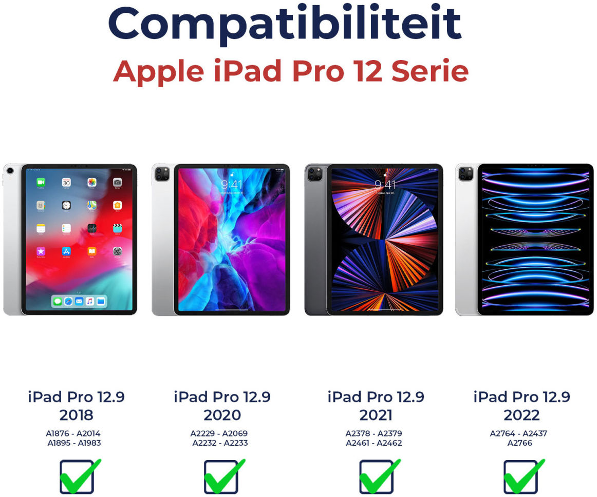 Rosso Element iPad Pro 12.9 (2022/2021/2020/2018) Hoes Book Case Bruin afbeelding 9