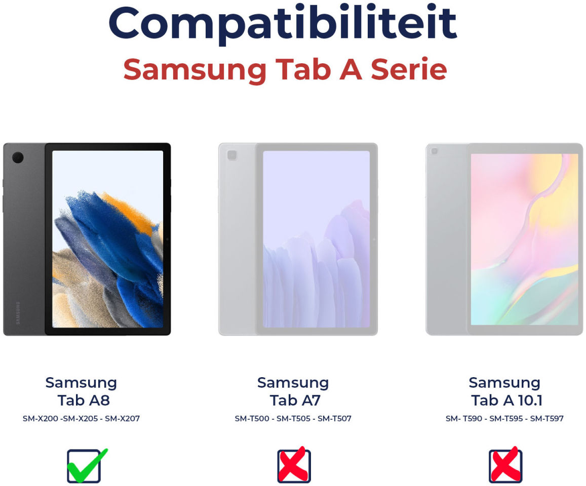 Rosso Element Samsung Galaxy Tab A8 Hoes Book Case Bruin afbeelding 9