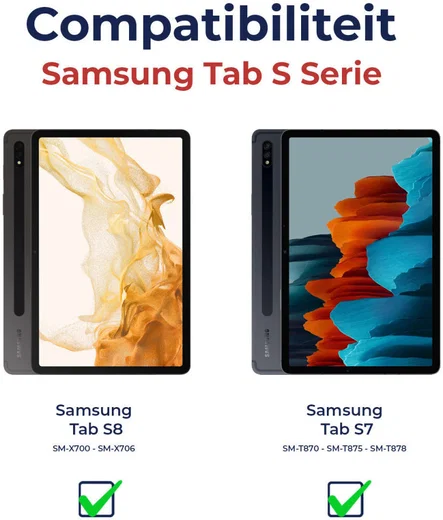Rosso Element Samsung Galaxy Tab S7/S8 Hoes Book Case Zwart afbeelding 9