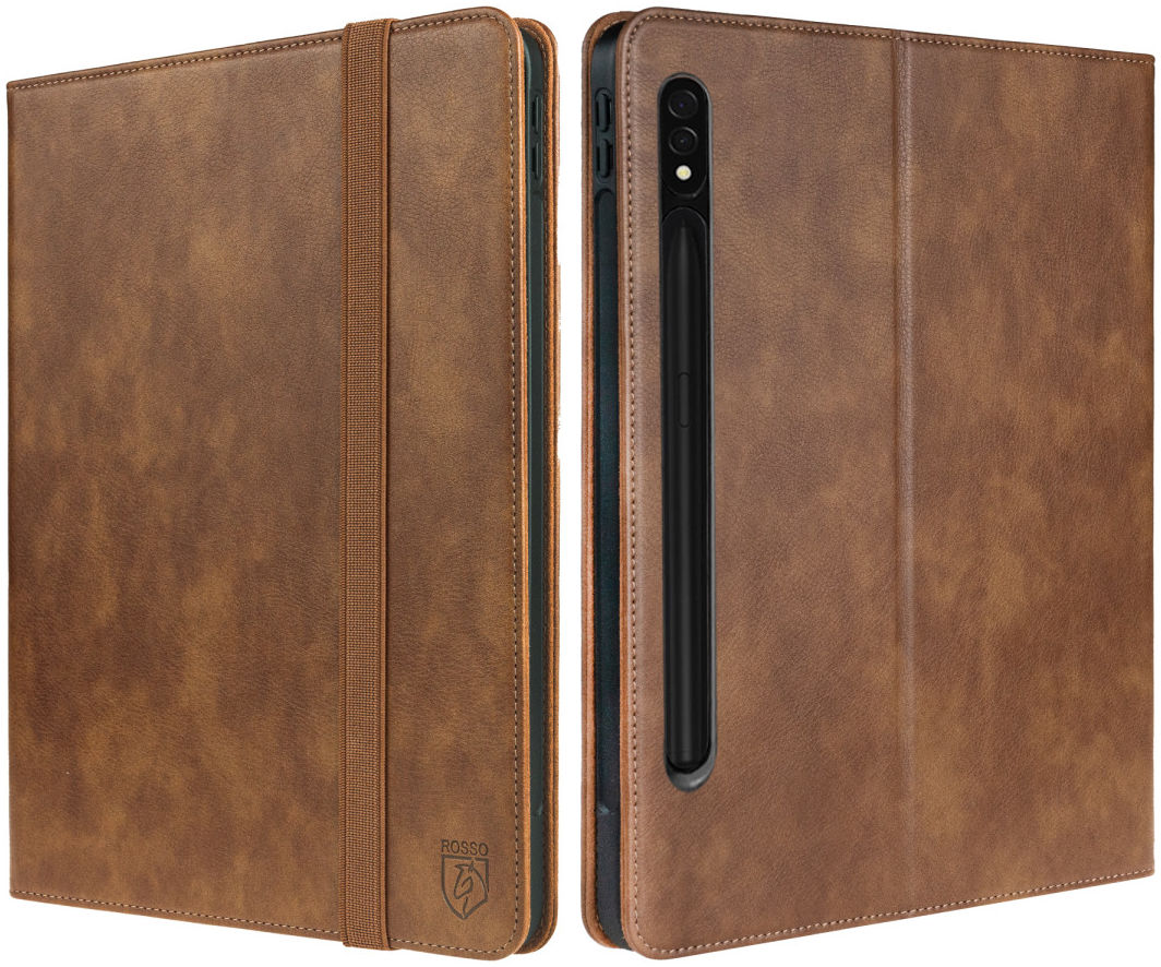 Rosso Element Samsung Galaxy Tab S7/S8 Hoes Book Case Bruin afbeelding 8