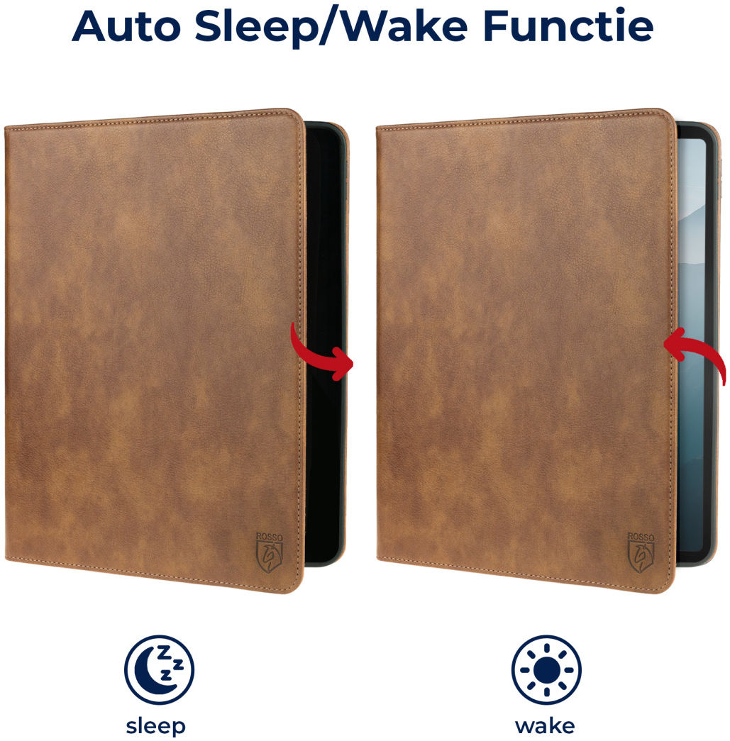 Rosso Element Samsung Galaxy Tab S7/S8 Hoes Book Case Bruin afbeelding 2