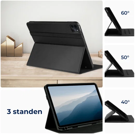 Rosso Element Apple iPad Pro 10.5 / iPad 10.2 Hoes Book Case Zwart afbeelding 4