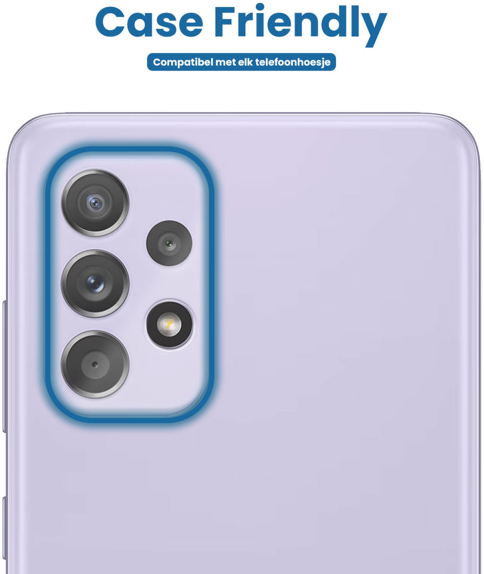 Samsung Galaxy A52 5G / A52S Camera Lens Protector Transparant afbeelding 2