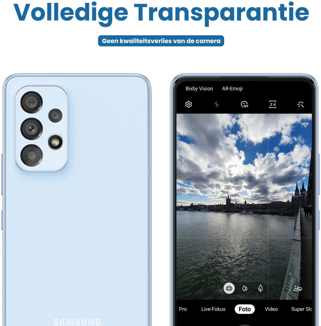 Samsung Galaxy A53 / Galaxy A33 Camera Lens Protector Transparant afbeelding 4