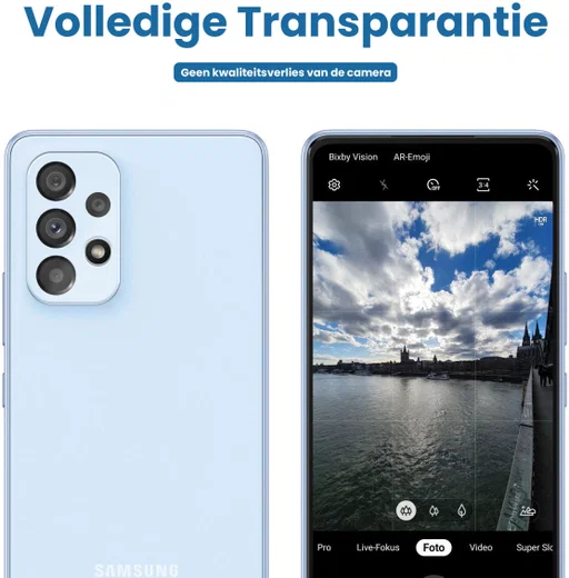 Samsung Galaxy A53 / Galaxy A33 Camera Lens Protector Transparant afbeelding 4