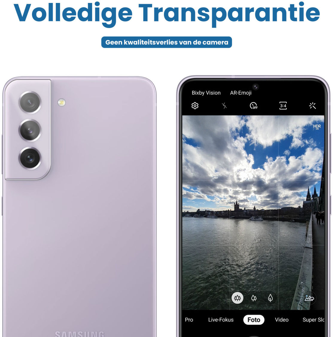 Samsung Galaxy S21 FE Camera Lens Protector Transparant afbeelding 4