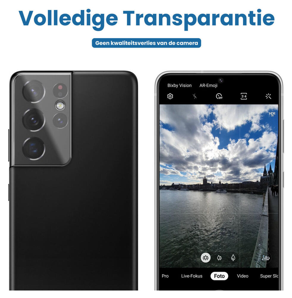 Samsung Galaxy S21 Ultra Camera Lens Protector Transparant afbeelding 4