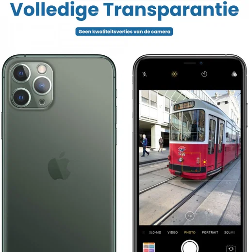 Apple iPhone 11 Pro / 11 Pro Max Camera Lens Protector Transparant afbeelding 3