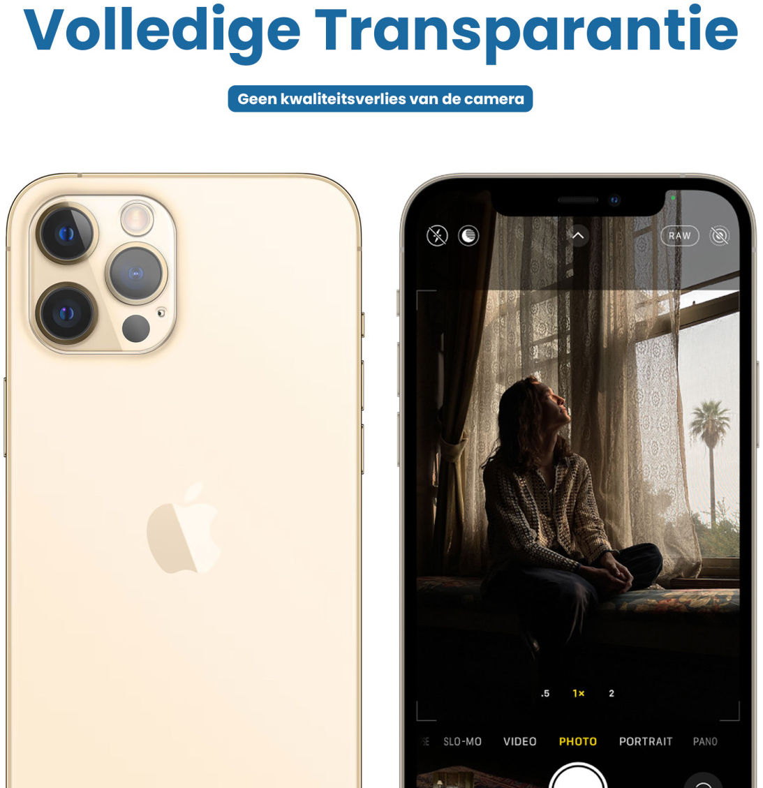 Apple iPhone 12 Pro Max Camera Lens Protector Transparant afbeelding 4