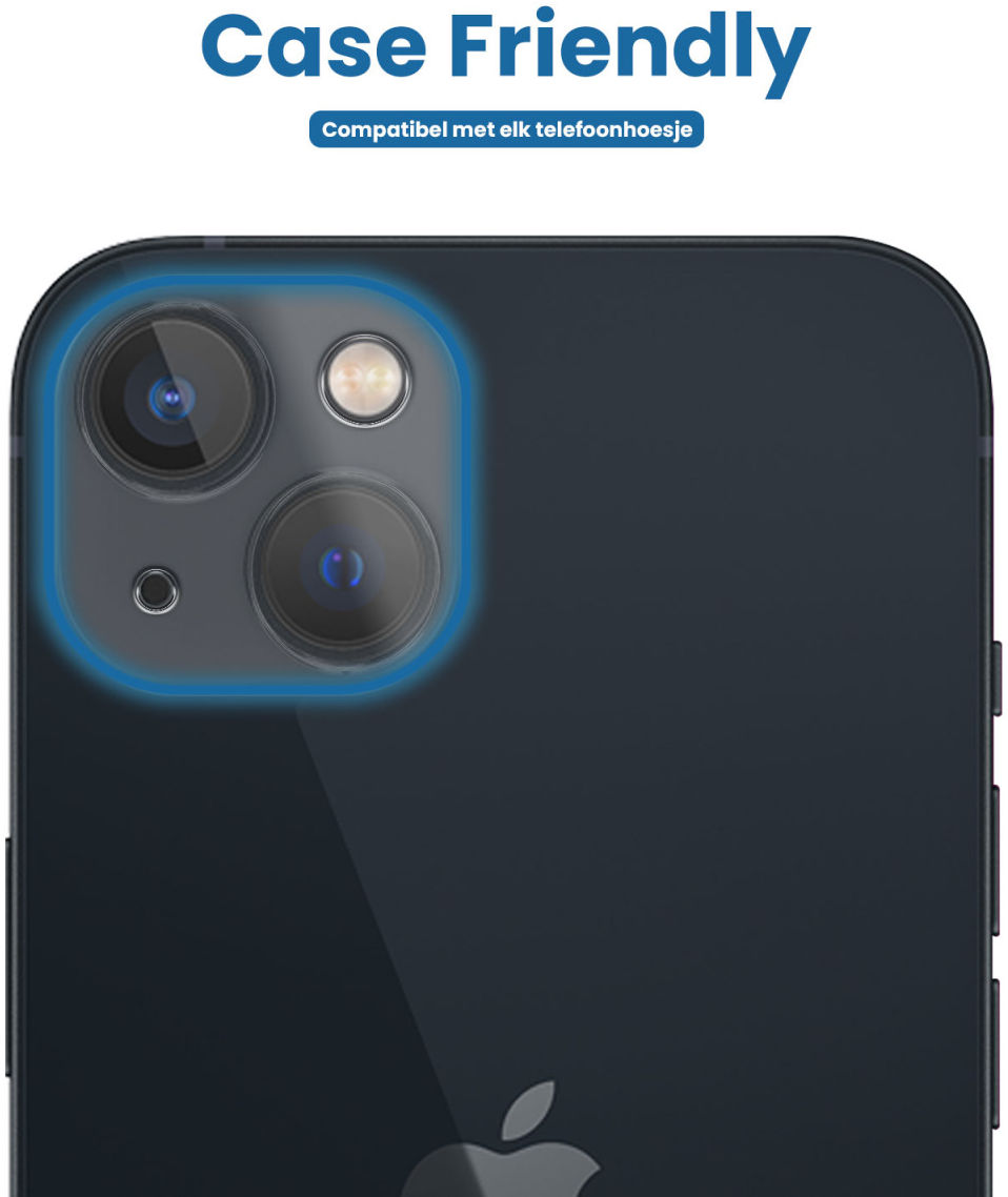 Apple iPhone 13 / 13 Mini Camera Lens Protector Transparant afbeelding 2