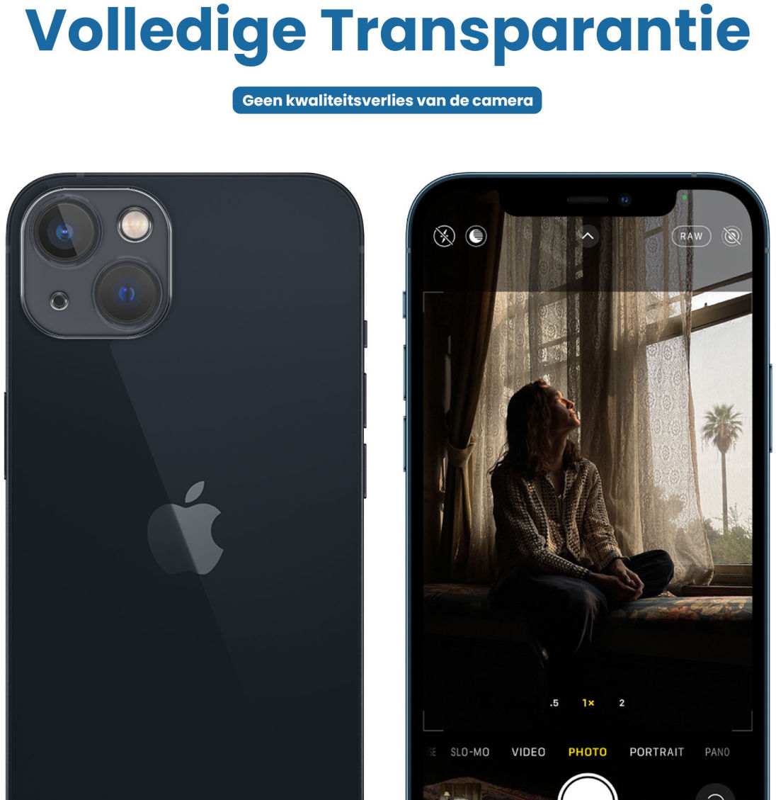 Apple iPhone 13 / 13 Mini Camera Lens Protector Transparant afbeelding 4