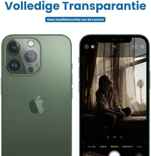Apple iPhone 13 Pro / 13 Pro Max Camera Lens Protector Transparant afbeelding 4
