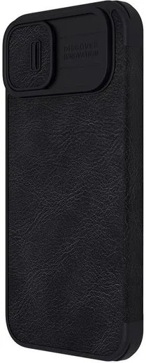 Nillkin Qin Pro Apple iPhone 14 Hoesje Book Case Camera Slider Zwart afbeelding 10