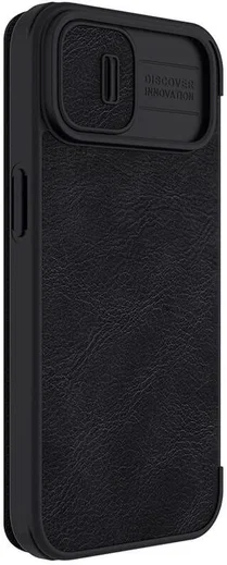 Nillkin Qin Pro Apple iPhone 14 Hoesje Book Case Camera Slider Zwart afbeelding 9
